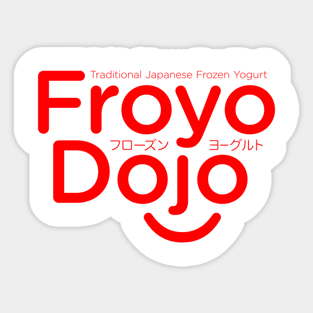 Froyo Dojo in Red Sticker by Ekliptik